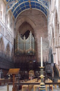 Blick auf die Orgel in der Kathedrale von Carlisle