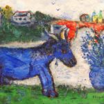 Marc Chagall (1887-1985) Der blaue Esel (Die Brücke), um 1930