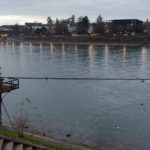 Gestell zum Fische fangen am Rhein