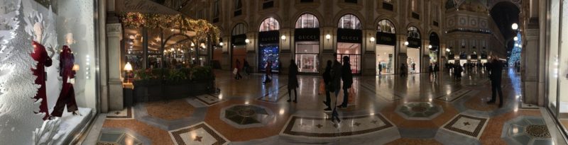 Galleria Vittorio Emanuele II die schicke Einkaufspassage, wo alle Nobelmarken vertreten sind