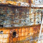 Verrottende Fischerboote in Camaret sur Mer