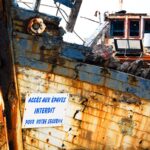 Verrottende Fischerboote in Camaret sur Mer