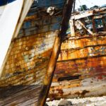 Verrottende Fischerboote in Camaret sur Mer