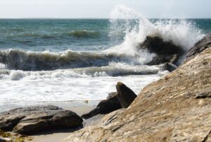 Seegang am Strand