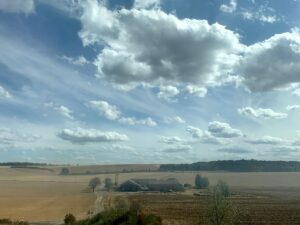 Agrarsteppe in Frankreich