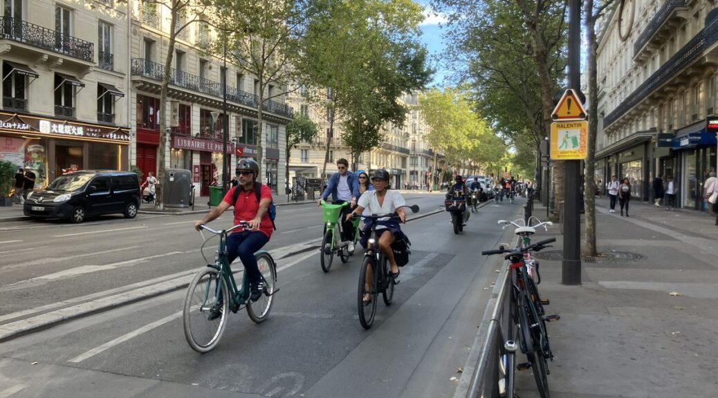 Radfahrer in Paris