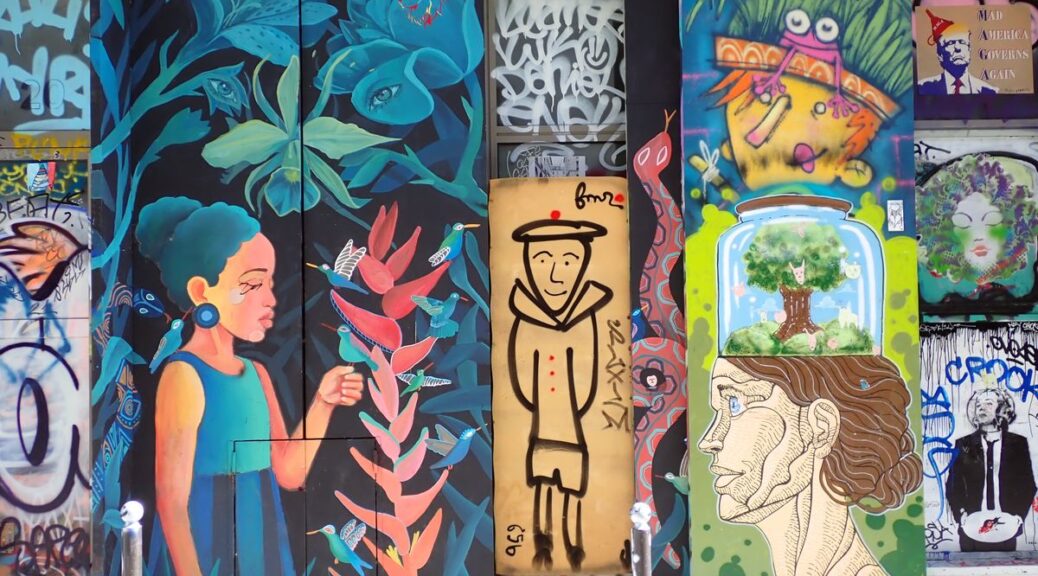 Street Art in der Rue Dénoyez in Belleville